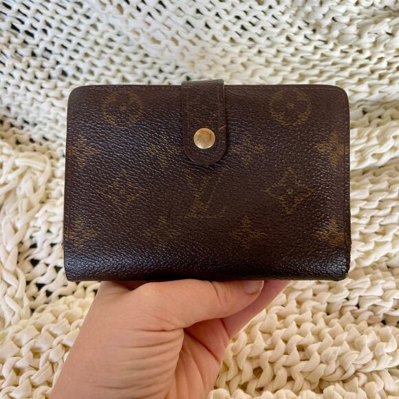 Louis Vuitton French Wallet Purse Monogram Ebene Canvas Kisslock Authentic 0099 - Picture 1 of 16